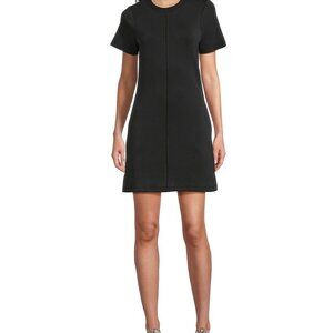 Copper Key Junior Medium Center Seam Mini Sweater Dress Black Short Sleeve NWT